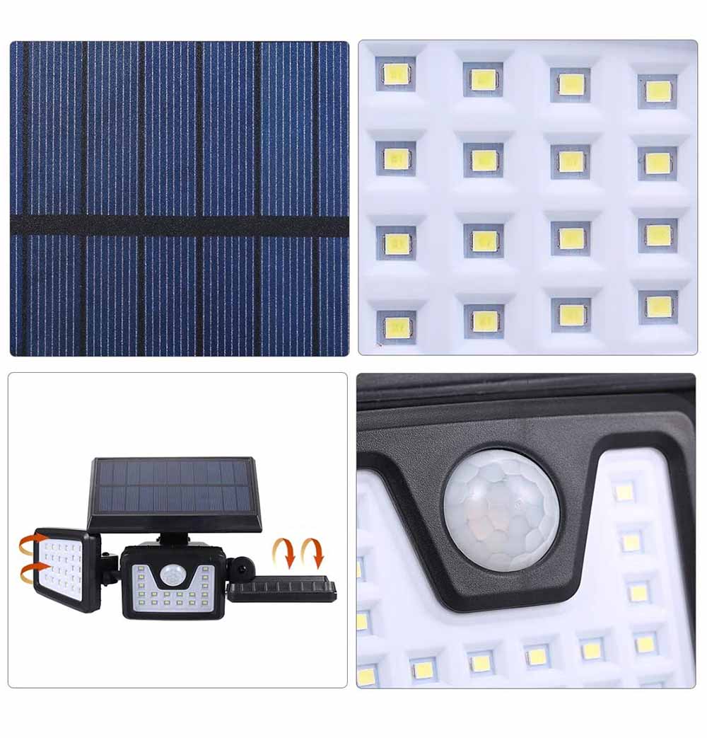 3-panel rotatable solar lamp