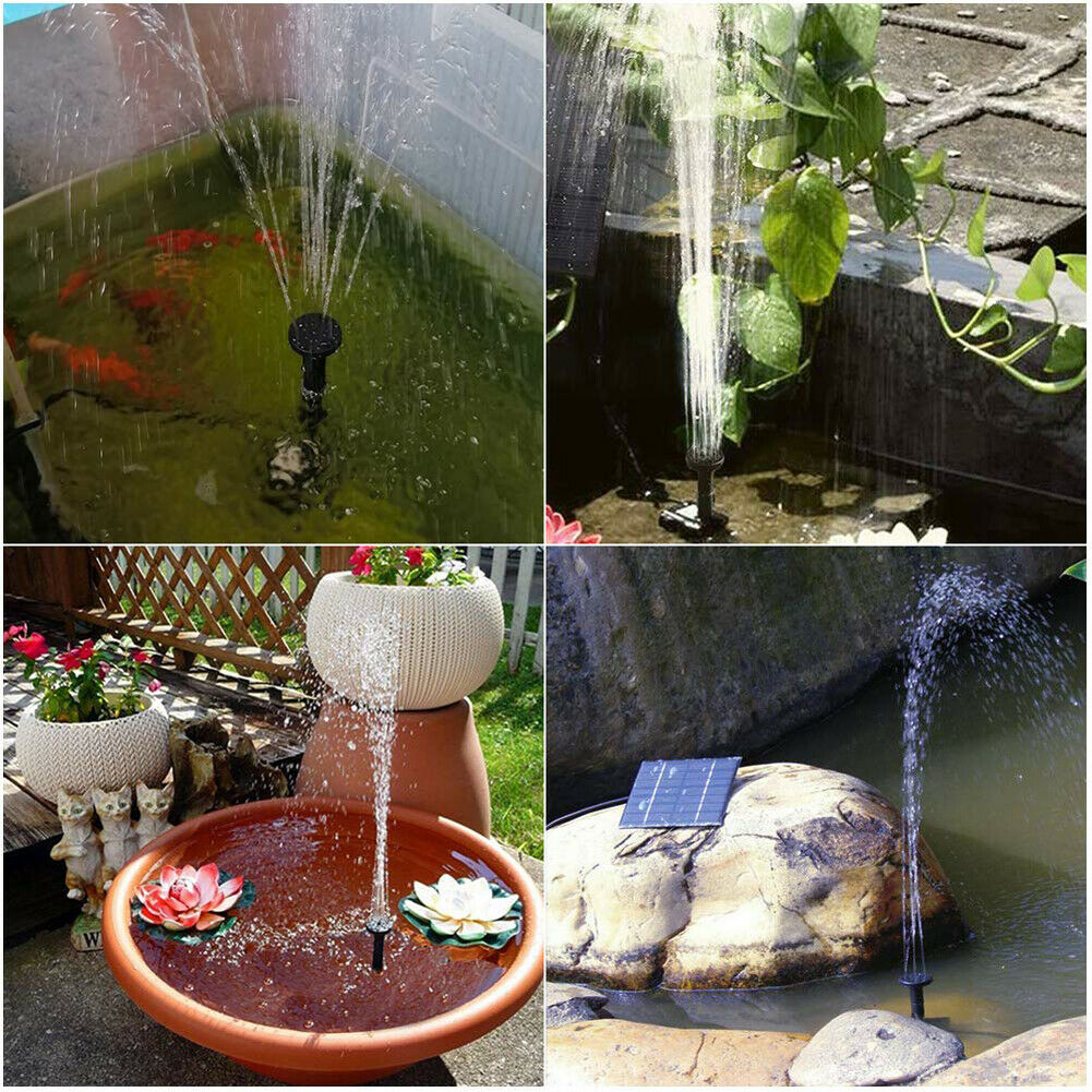 NNEOBA Solar Panel Powered Water Fountain